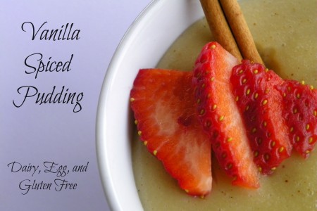 dairy free gluten free vanilla spiced pudding