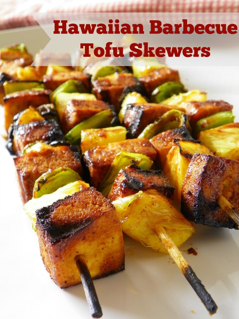 Hawaiian Barbecue Tofu Skewers