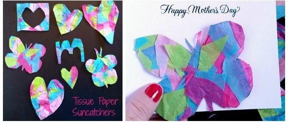 Tissue Paper Suncatchers