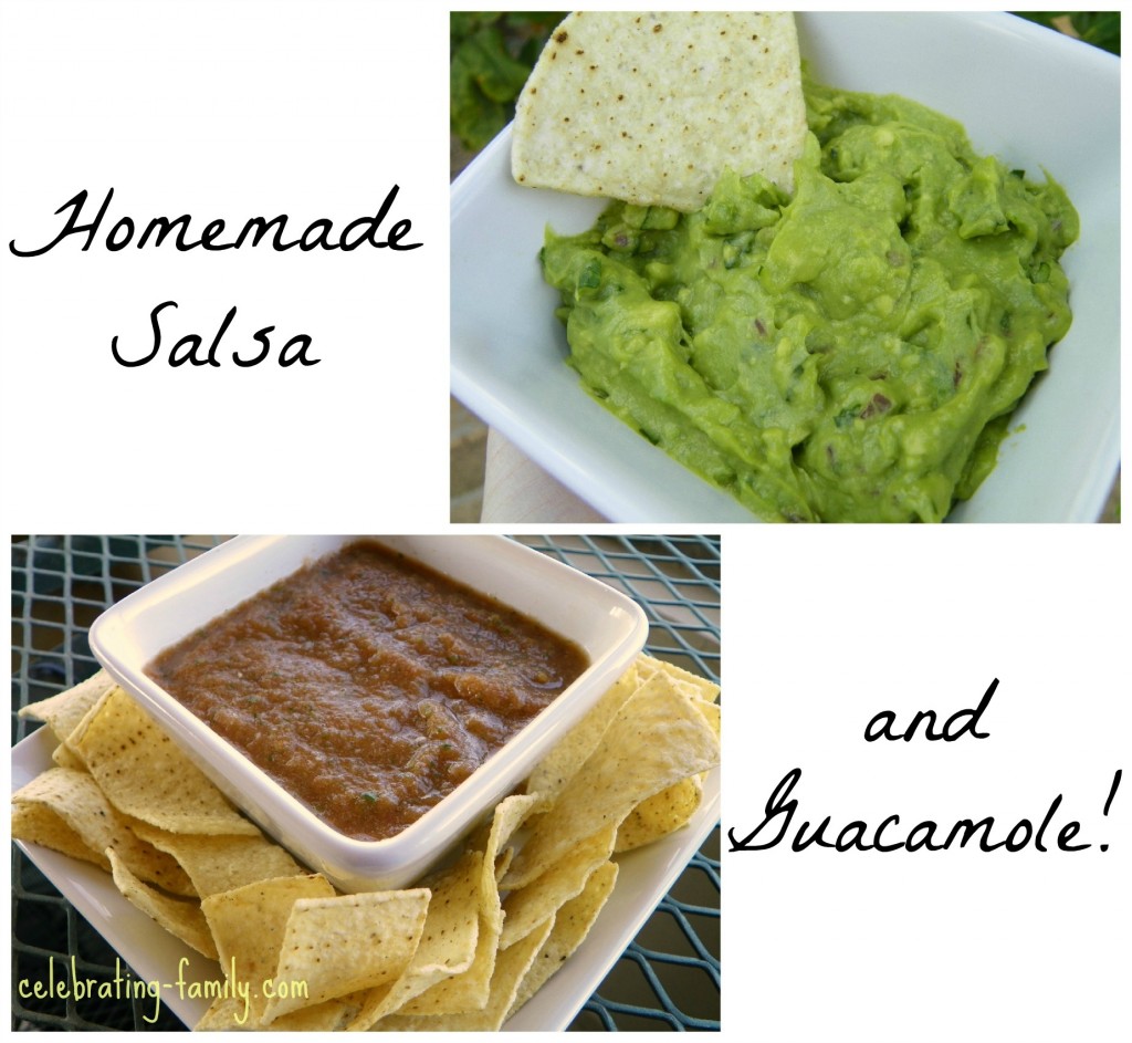  Homemade salsa and guacamole