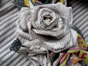 Newspaper Rose