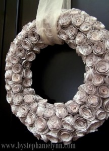 Newspaper Wreath