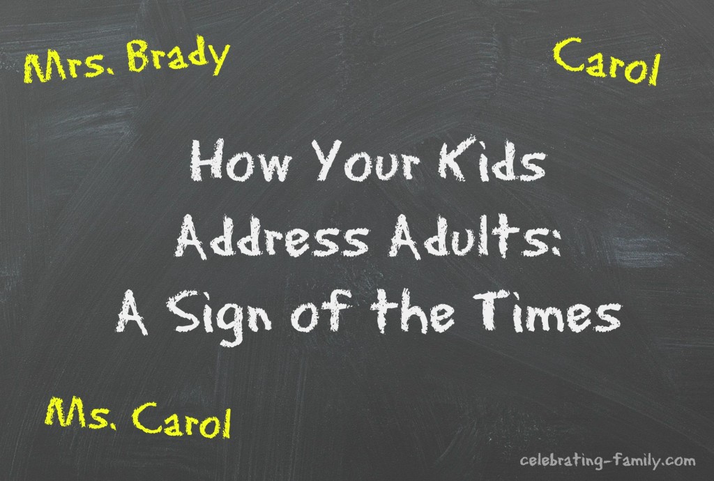 How should children address adults