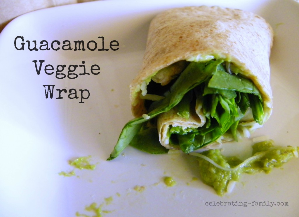 Easy Guacamole Veggie Wrap #15MinuteSuppers