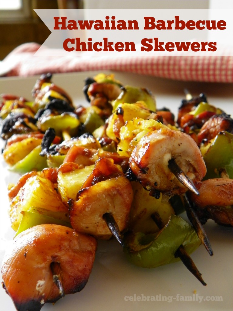 Hawaiian Barbecue Chicken Skewers