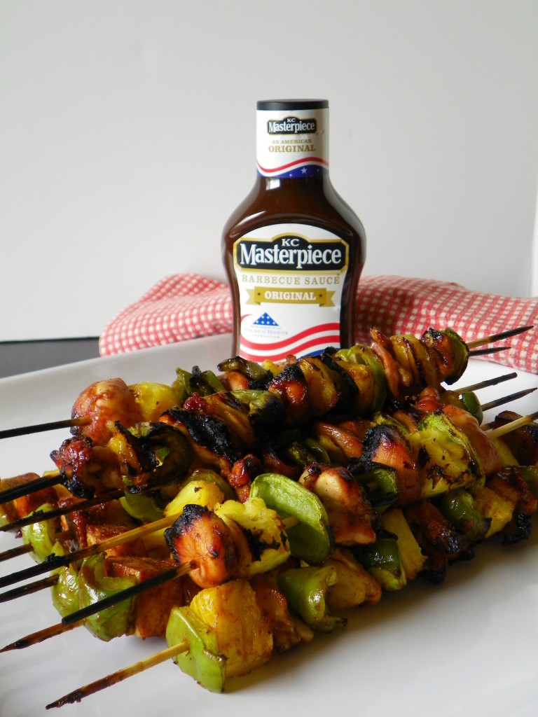 Hawaiian Barbecue Chicken Skewers (with tofu option)