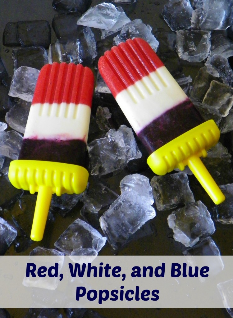 Red, White, and Blue Popsicles (dye-free and all-natural)