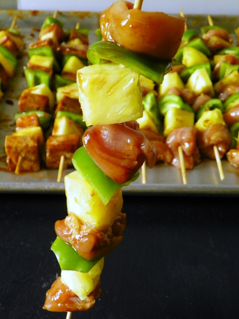 Ready to cook - Hawaiian Barbecue Chicken Skewer