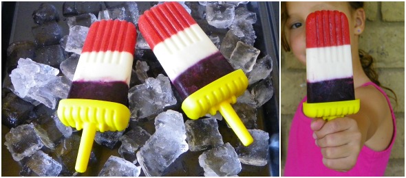 Red, White, and Blue Popsicles - Dye-free and All-Natural