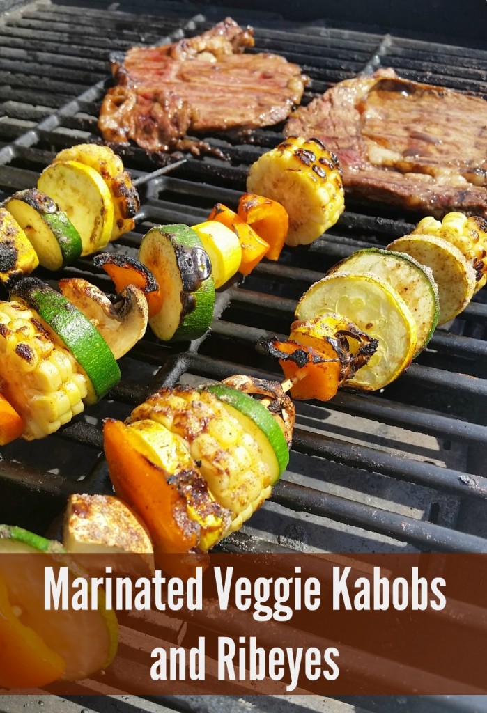 Marinated Veggie Kabobs and Ribeyes #BestSummerBBQ