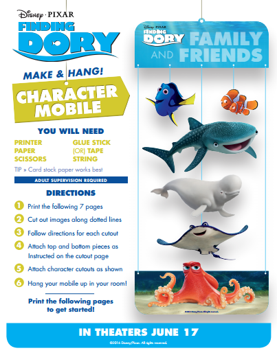 Finding Dory - Movie Review and Free Activity Sheets