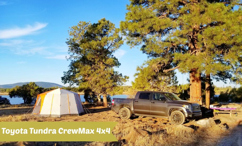 Toyota Tundra CrewMax 4x4 at campsite #celebratingtoyota