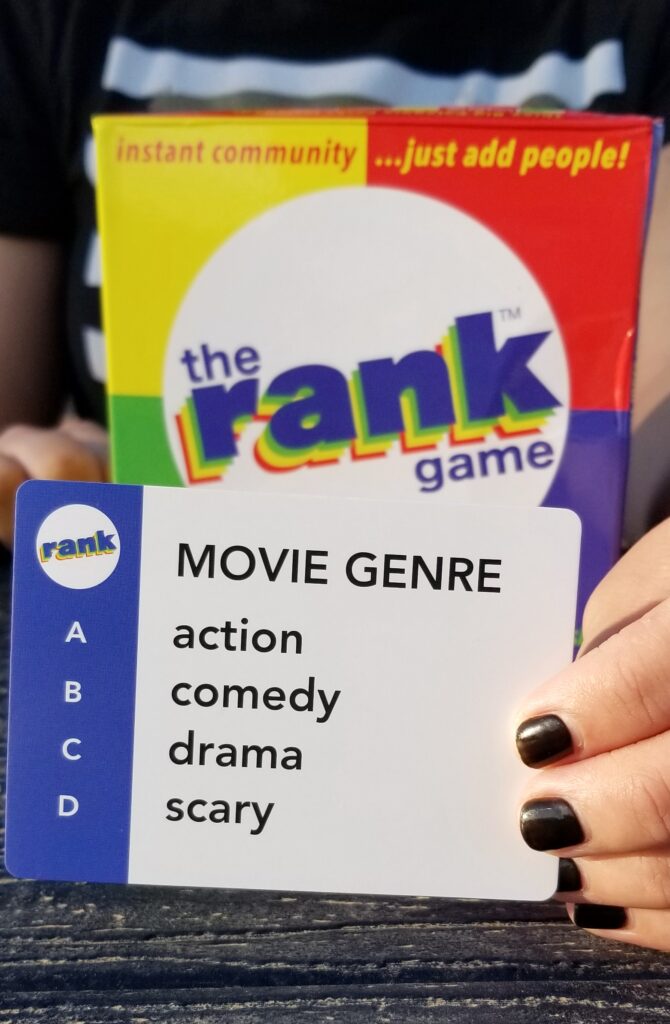 A The Rank Game playing card