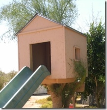 Back of the  tree house.