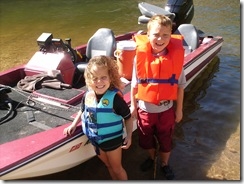 Kiddos and boat